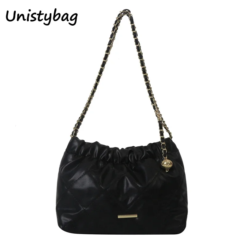 Модная женская сумка на цепочке Unistybag, роскошная сумка через плечо, женская сумка-ведро, дизайнерские сумки подмышками, сумка-тоут, кошелек0