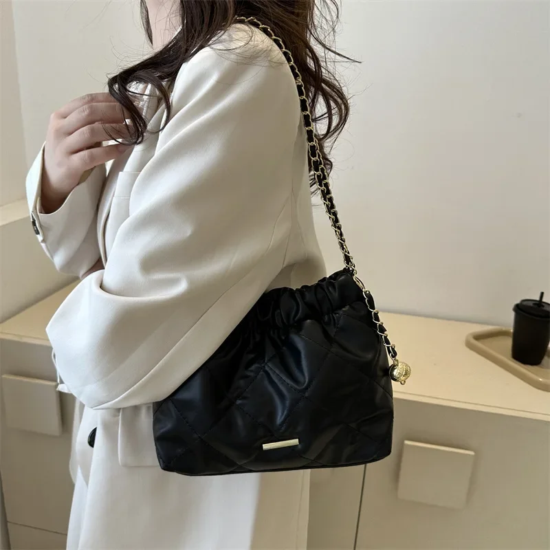 Модная женская сумка на цепочке Unistybag, роскошная сумка через плечо, женская сумка-ведро, дизайнерские сумки подмышками, сумка-тоут, кошелек1