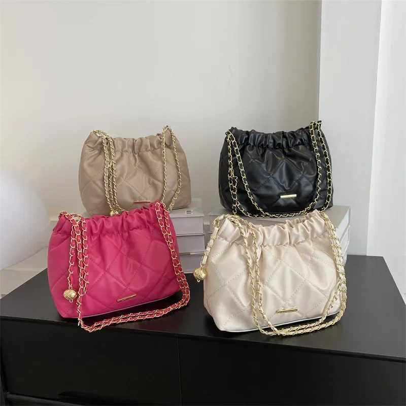 Модная женская сумка на цепочке Unistybag, роскошная сумка через плечо, женская сумка-ведро, дизайнерские сумки подмышками, сумка-тоут, кошелек5