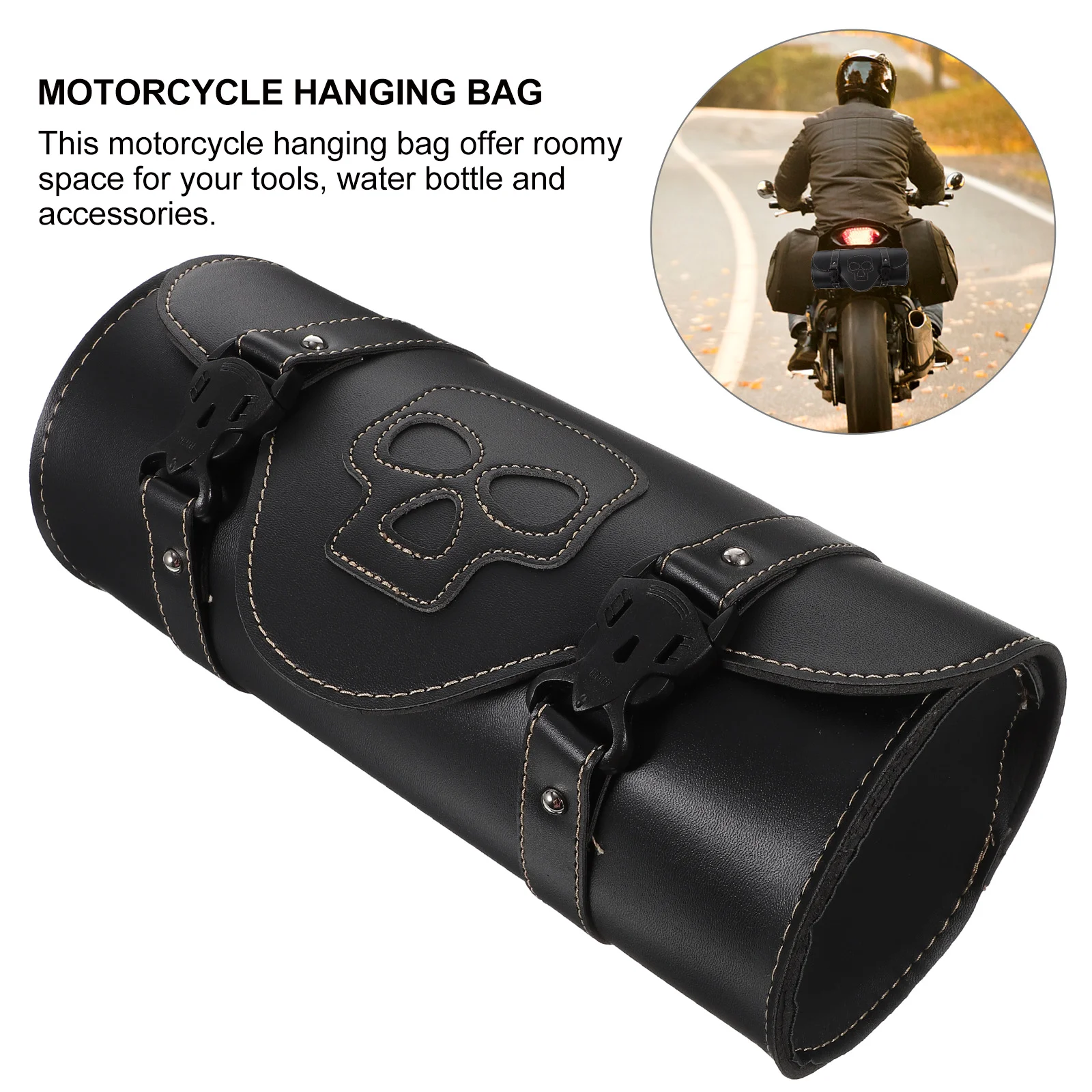 Мотоциклетная седельная сумка Модифицированная Черная искусственная профессиональная седельная сумка, коробка для гаджетов, подвесная сумка для мотоцикла, езды на велосипеде4