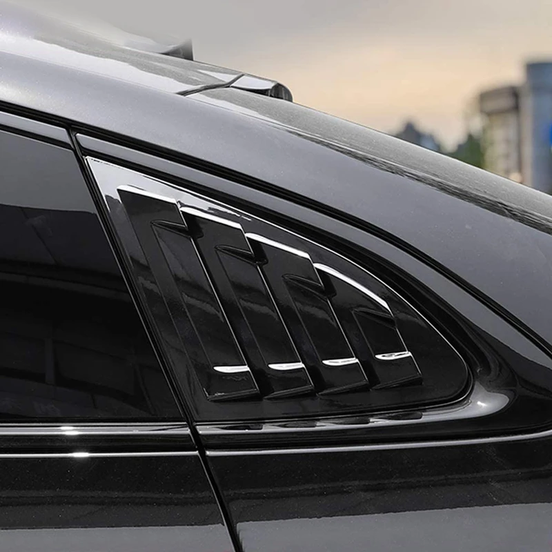 Накладка жалюзи на заднее стекло автомобиля для Chevrolet Malibu 2016 2017 2018 2019 Отделка вентиляционного отверстия сбоку окна3