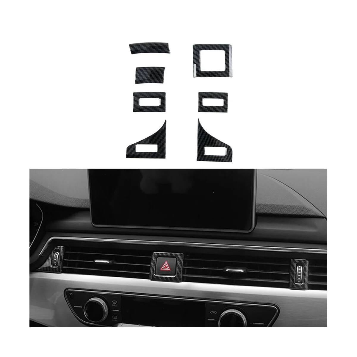Наклейка для украшения розетки кондиционера автомобиля, накладка для аксессуаров интерьера A4L B9 2017-2021 гг.1