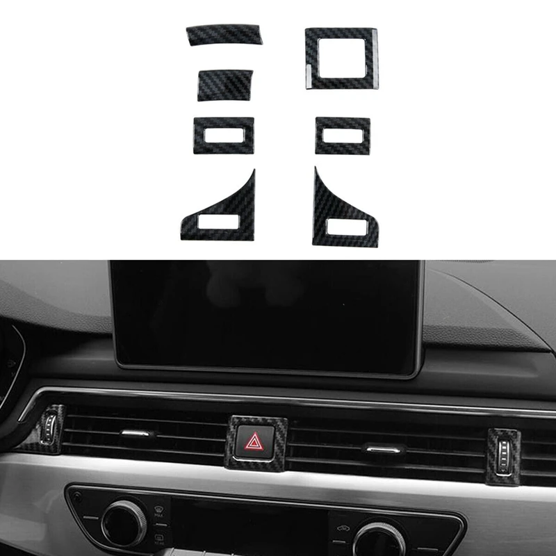 Наклейка для украшения розетки кондиционера автомобиля, накладка для аксессуаров интерьера A4L B9 2017-2021 гг.5