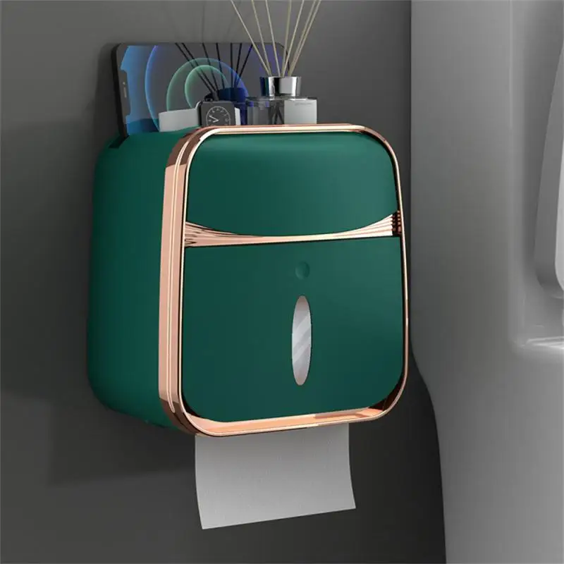 Настенная креативная коробка для туалетной бумаги, водонепроницаемый лоток, Рулонная трубка, Ящик для хранения туалетной бумаги, полка для лотков, аксессуары для ванной комнаты0
