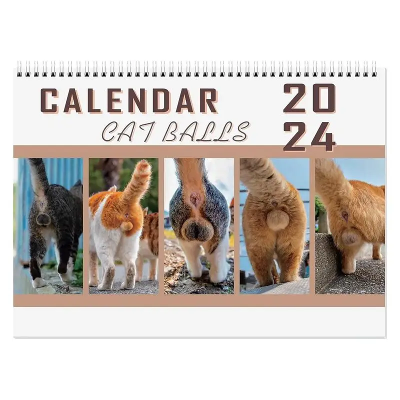 Настенный Календарь на 2024 год Собачьи Какашки Забавный Календарь Для Дворняжек Глянцевый Настенный Календарь Подарок для Друзей Семьи Соседей Коллег Родственников0