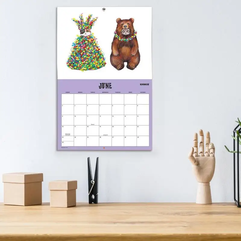 Настенный календарь на 2024 год Милые Кошки 12-Месячный Настенный Ежемесячный Календарь С января 2024 года По декабрь 2024 года Милый Перепуганный Кот Настенный Ежемесячный Календарь На3