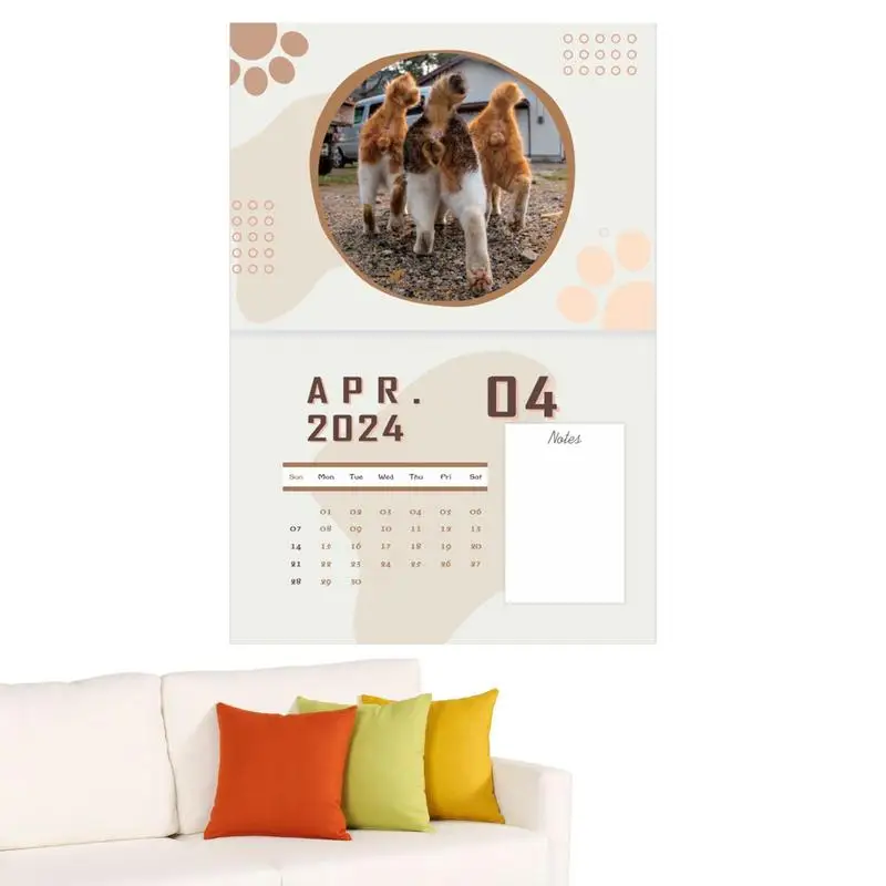 Настенный Календарь на 2024 год Собачьи Какашки Забавный Календарь Для Дворняжек Глянцевый Настенный Календарь Подарок для Друзей Семьи Соседей Коллег Родственников4