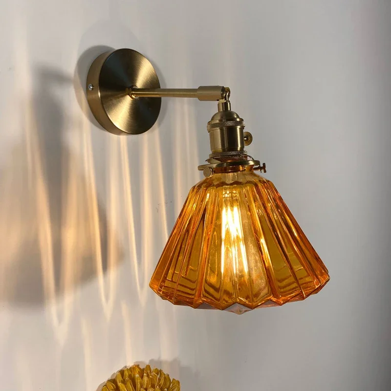 Настенный светильник PLLY Nordic из латуни, прикроватная лампа для гостиной, спальни, современный гостиничный коридор, настенный светильник для прихожей1