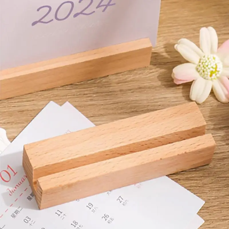 Настольный календарь Bloomy Flowers, Ежемесячный планировщик на 2024 год, Красивый Декоративный планировщик на тему Bloomy Flowers с деревянной основой1