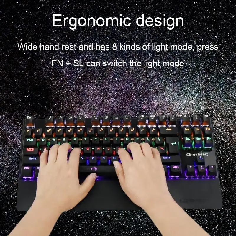 Непревзойденный игровой опыт со светящейся механической клавиатурой - игровая клавиатура Green Shaft2