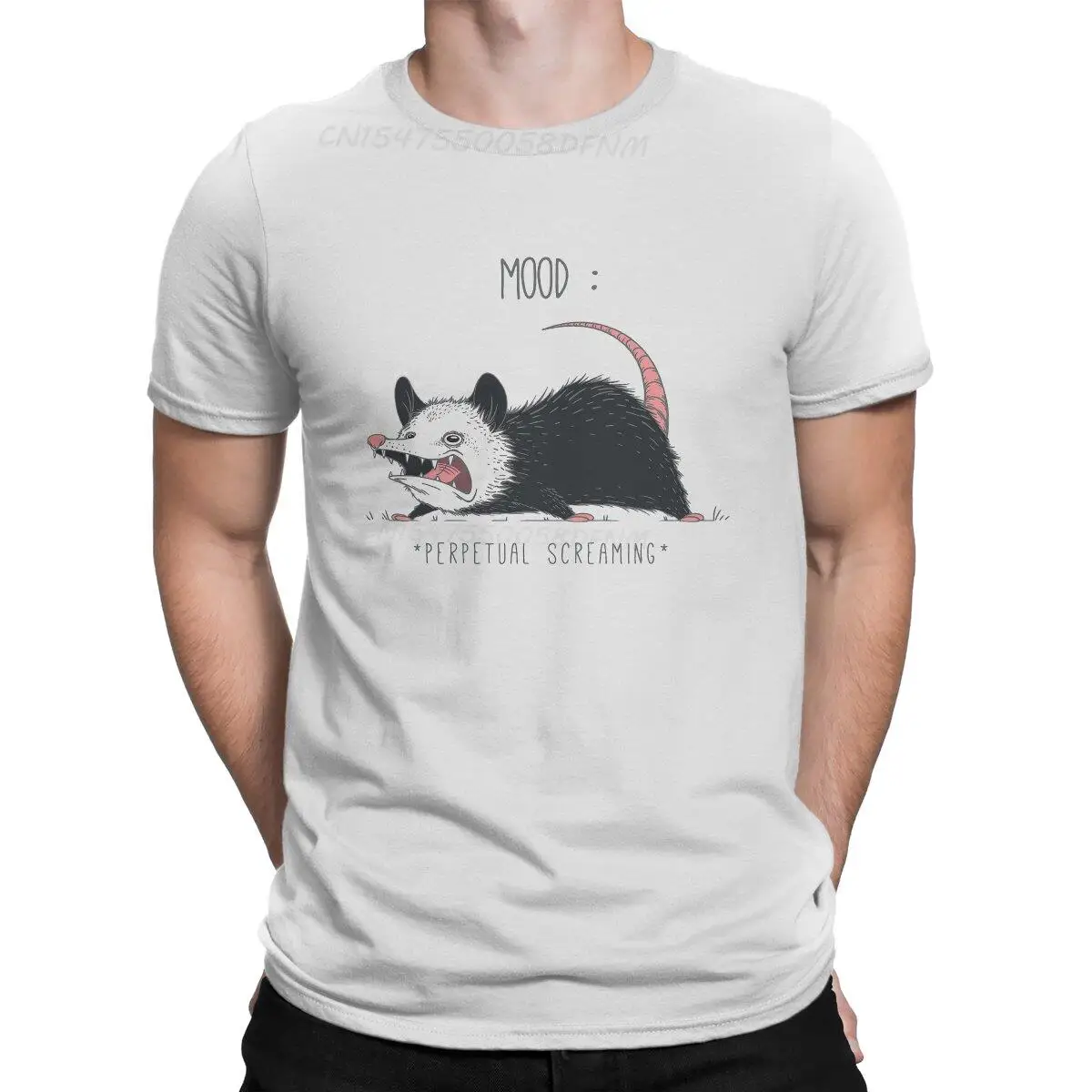 Новейшая футболка с изображением мыши-опоссума, мужские майки для настроения, базовые футболки, рождественские подарки в стиле хип-хоп, уличная одежда1