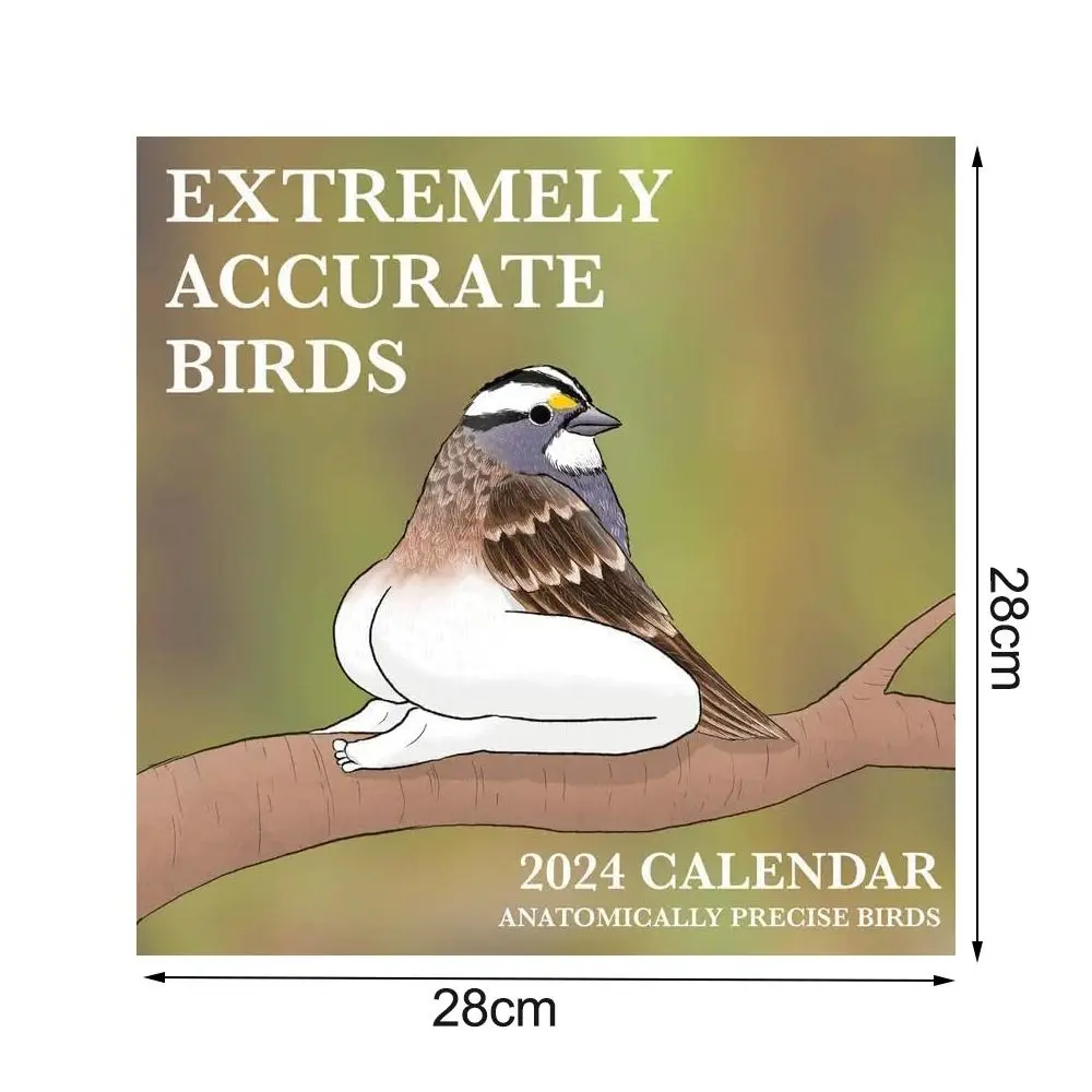 Новогодние подарки Чрезвычайно точные птицы Настенный календарь Бумажный настенный календарь Календарь на 2024 год Планирование времени Долгосрочное планирование4