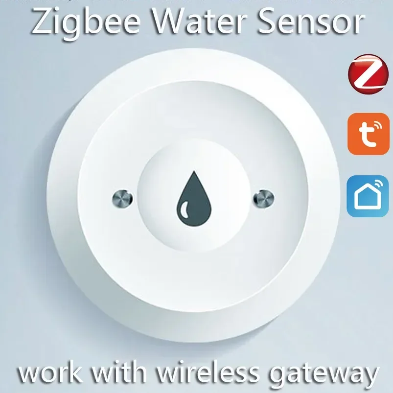 НОВЫЙ датчик погружения в воду Zigbee Smart Life Датчик утечки Воды Сигнализация Приложение для удаленного мониторинга Детектор утечки воды Tuya0