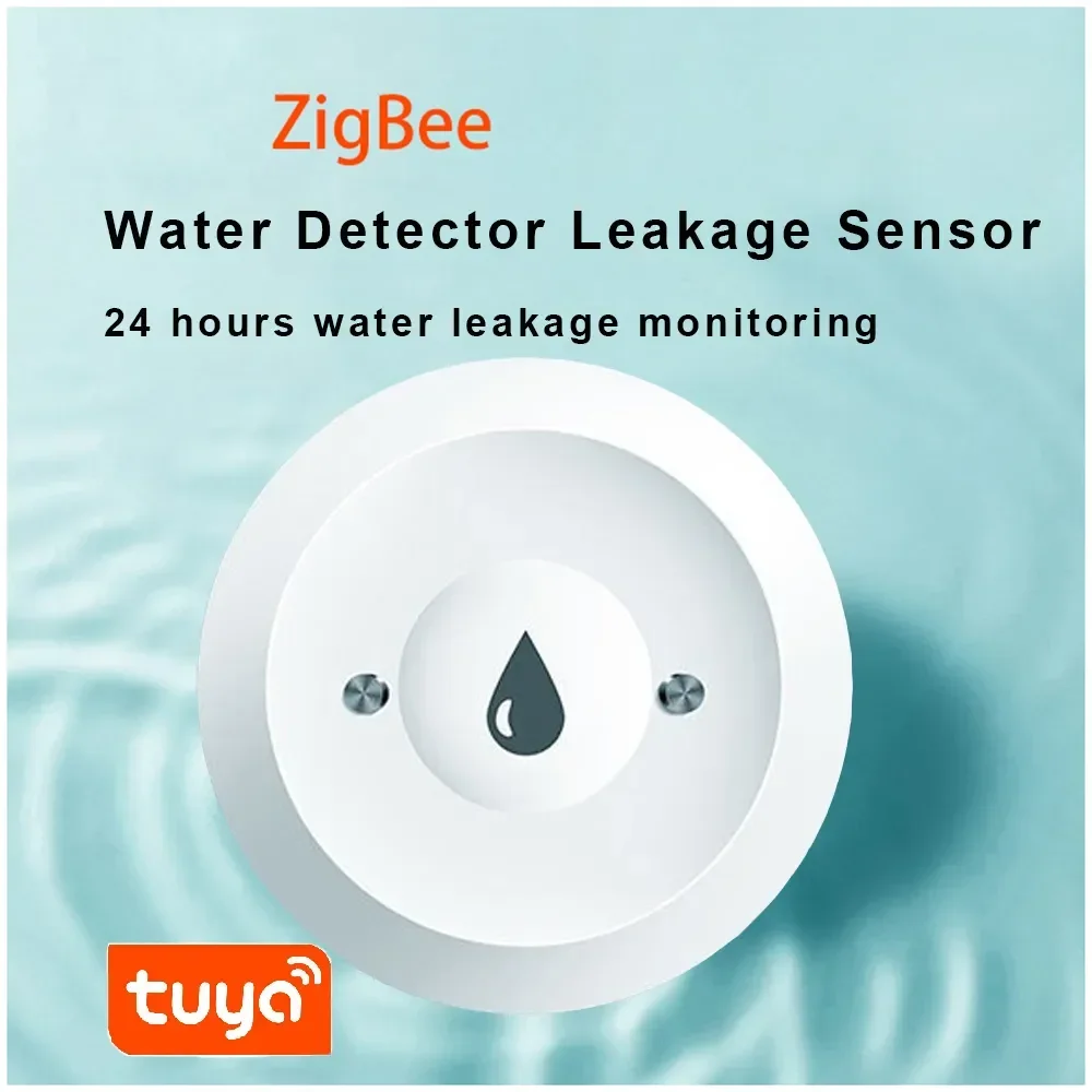 НОВЫЙ датчик погружения в воду Zigbee Smart Life Датчик утечки Воды Сигнализация Приложение для удаленного мониторинга Детектор утечки воды Tuya1