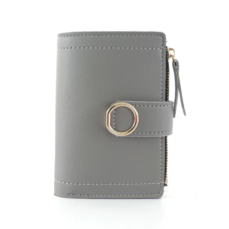 Новый модный женский кошелек-клатч с зажимом для денег, маленький брендовый кожаный кошелек на молнии, женская сумка для карт для женщин4