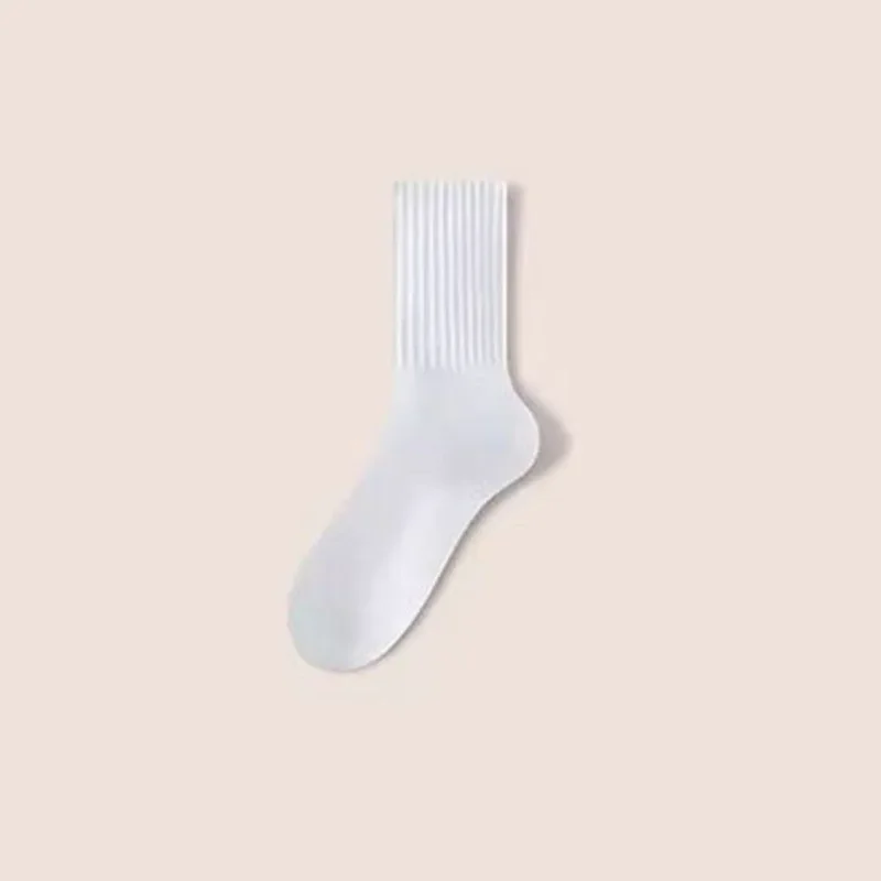 Носки женские осенне-зимние новые однотонные носки с высоким носком, носки с ворсом, тренд в тюбике, чулки на женский день4