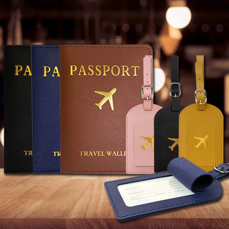 Обложка для паспорта из искусственной кожи, дорожное удостоверение личности, Кредитная карта, держатель для паспорта, пакет, кошелек, Сумки, Бирки для именных карточек в женском багаже0