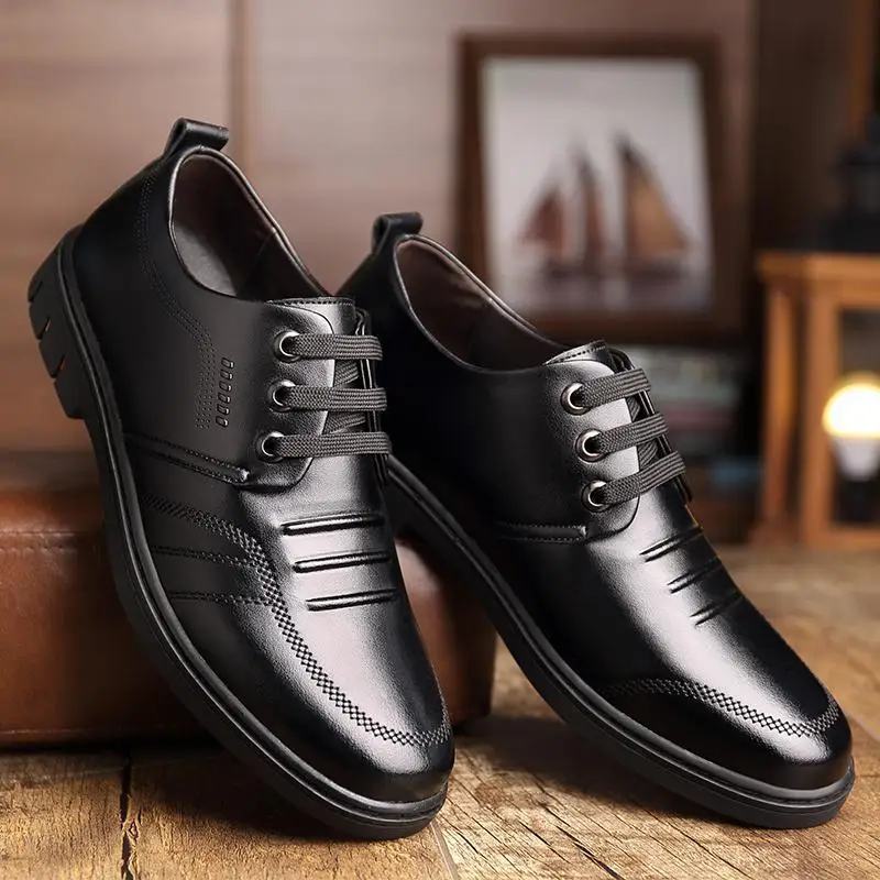 Осенняя мужская обувь с ощущением внутренней стороны Белые туфли Мужские британские мужские повседневные кроссовки на платформе Tide Shoes2