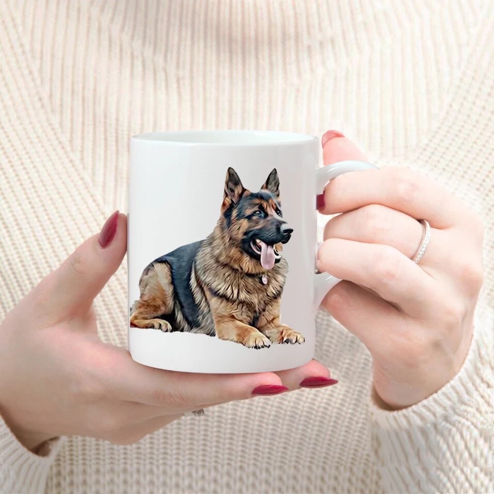 Персонализированная кружка с вашей фотографией, изготовленная на заказ чашка для собак и кошек, Белые керамические кофейные чашки, текстовое название на кружках, неожиданный подарок0