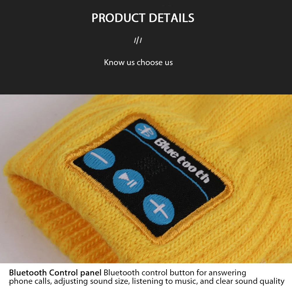 Перчатки с Bluetooth, позволяющие отвечать на телефонные звонки, перчатки с аудиогарнитурой, двухдиапазонная музыка, теплые перчатки с сенсорным экраном, теплые вязаные3