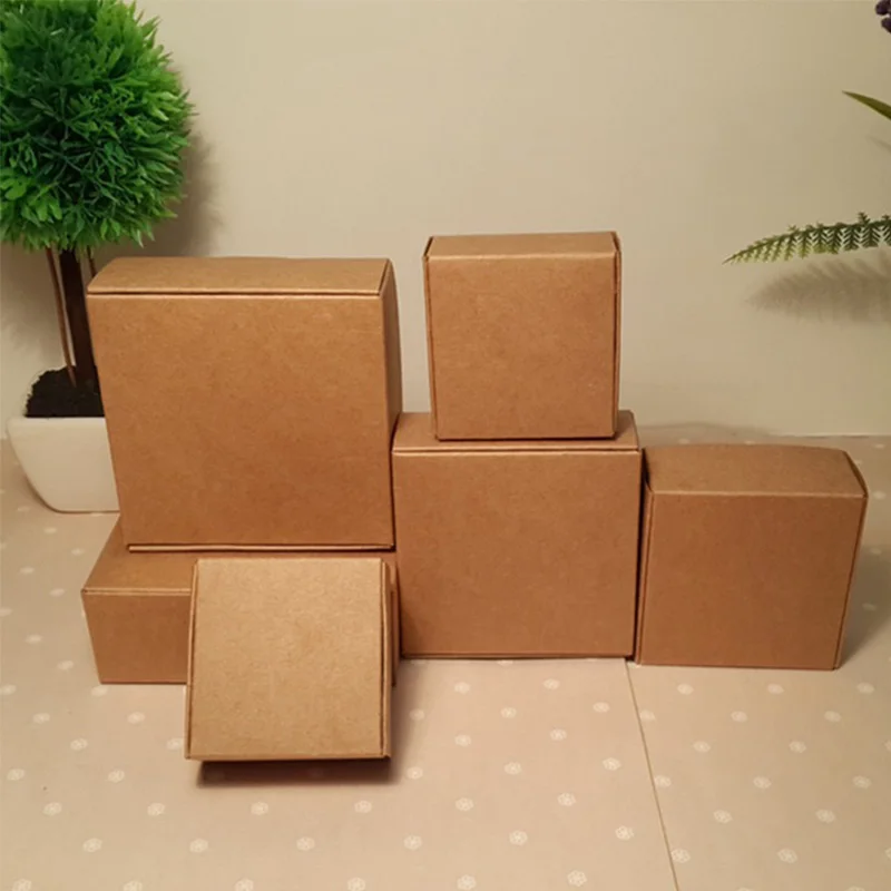 Подарочная коробка из черного картона 13 размеров, белая упаковочная бумага, картонная коробка, крафт-бумага, упаковка для мыла ручной работы, складная коробка для рукоделия3