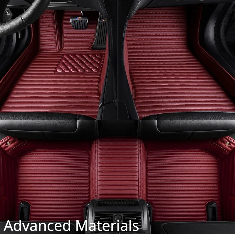 Полосатый автомобильный коврик из искусственной кожи на заказ для Mitsubishi ASX RVR 2013-2022 годов Выпуска Детали интерьера Автомобильные Аксессуары Ковер2