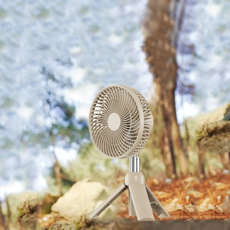 Портативный Вентилятор Перезаряжаемый Мини Складной Телескопический Наружный вентилятор 4000 мАч Электрический охлаждающий вентилятор для домашнего офиса0
