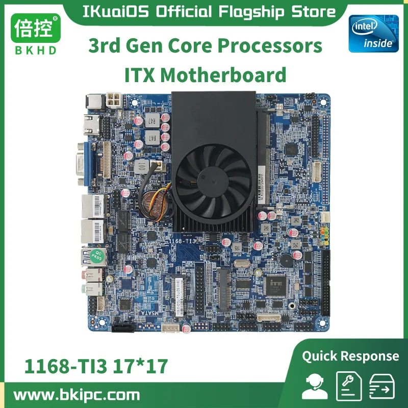 Промышленная материнская плата IKuaiOS ITX HM67 Intel Core Inside 3217U 3317U 3517U Gigabit Ethernet LVDS GPIO Совместимый Linux Windows0
