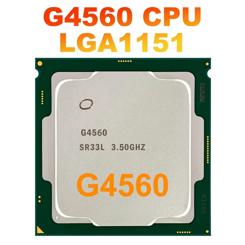 Процессор G4560 CPU Процессор 3 МБ 3,50 ГГц LGA1151 Двухъядерный Процессор настольного ПК Для Майнинга B250 B250C Материнская плата для Pentium0