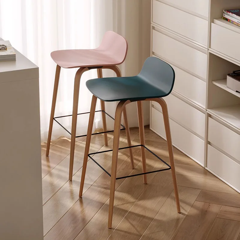 Роскошный барный стул для макияжа, салонные пластиковые опоры, барный стул для ожидания, стойка для офиса, Эргономичная мебель для ресторана Cadeira3