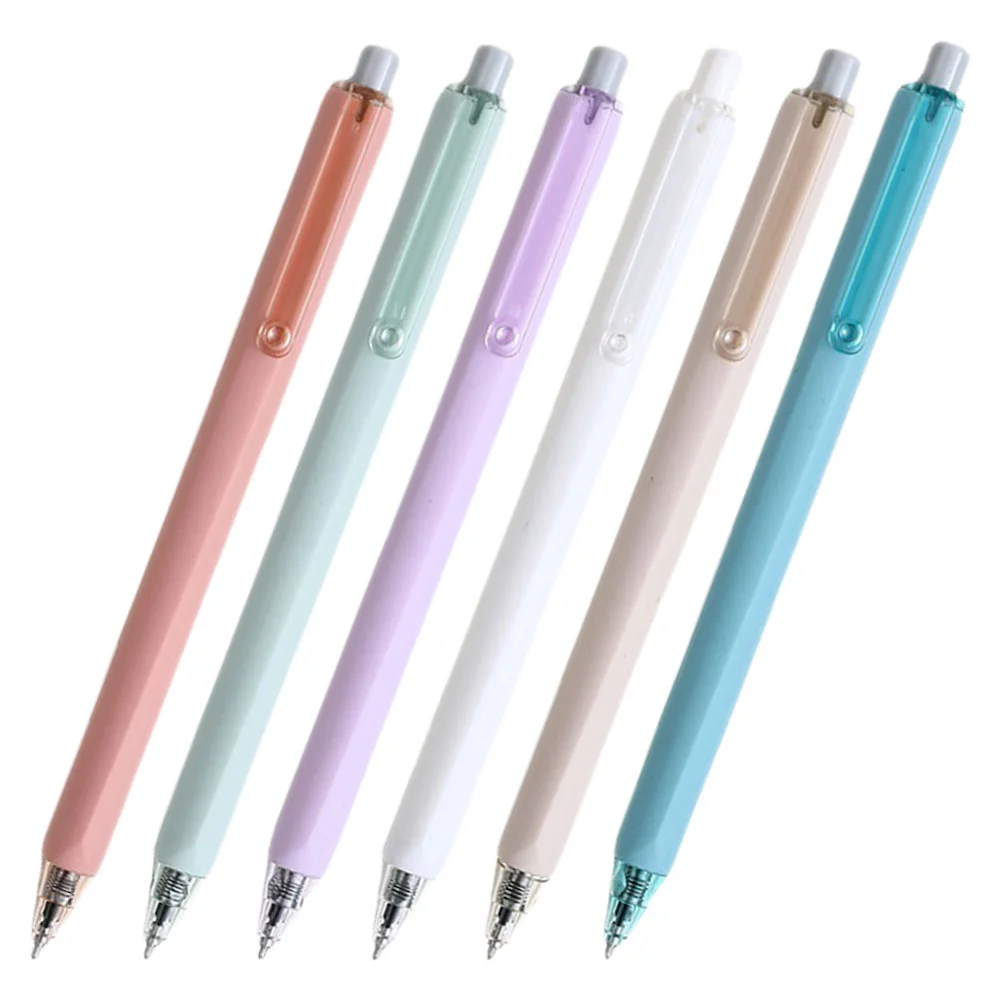 Ручка пресс-типа 6шт, чернильная ручка в свежем стиле, ручка для подписи для офиса, декоративная чернильная ручка, студенческая ручка3