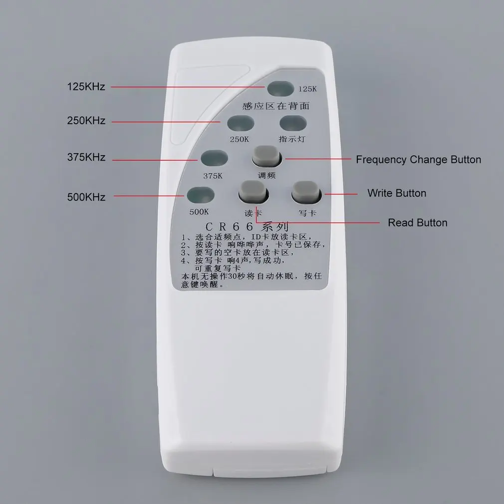 Ручной дубликатор RFID ID-карты CR66, Программатор, Считыватель, писатель, Копировальный аппарат с 3 кнопками, Дубликатор со световым индикатором3