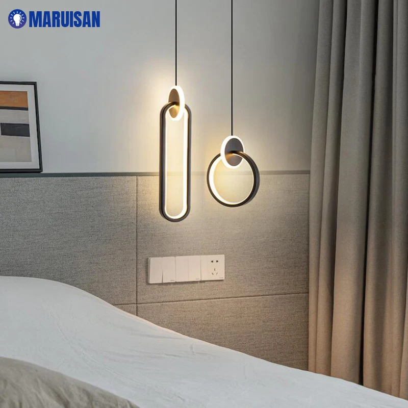 Скандинавские светодиодные подвесные светильники для гостиной, настенная люстра, освещение в помещении, прикроватная лампа, столовая для дома dero0