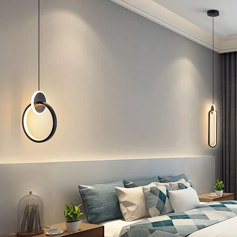 Скандинавские светодиодные подвесные светильники для гостиной, настенная люстра, освещение в помещении, прикроватная лампа, столовая для дома dero1