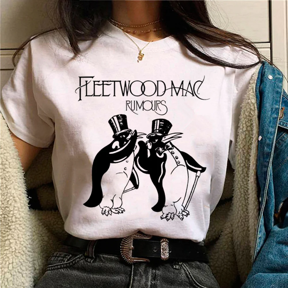 Слухи о футболках Fleetwood Mac с комиксами из аниме harajuku, футболка женская y2k, забавная одежда1