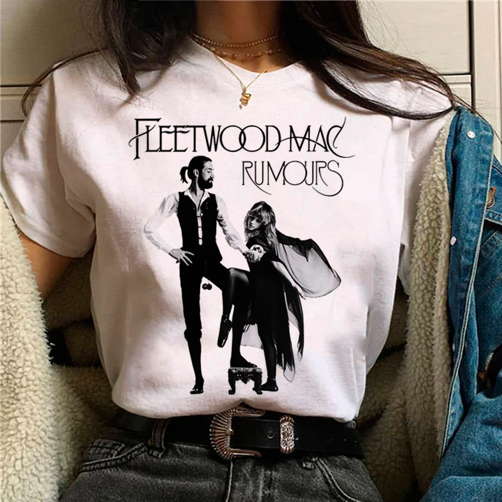 Слухи о футболках Fleetwood Mac с комиксами из аниме harajuku, футболка женская y2k, забавная одежда3