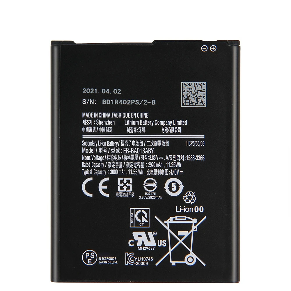 Сменный аккумулятор EB-BA013ABY для Samsung Galaxy A01 Core Аккумуляторная батарея телефона 3000 мАч1