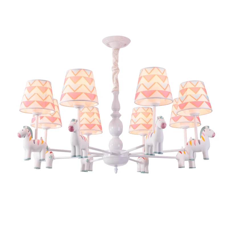 Современная лампа для детской комнаты, лампа для спальни для девочки, принцессы, лампа для мальчика, Американский Скандинавский пасторальный мультфильм, креативный подвесной светильник с Пегасом4