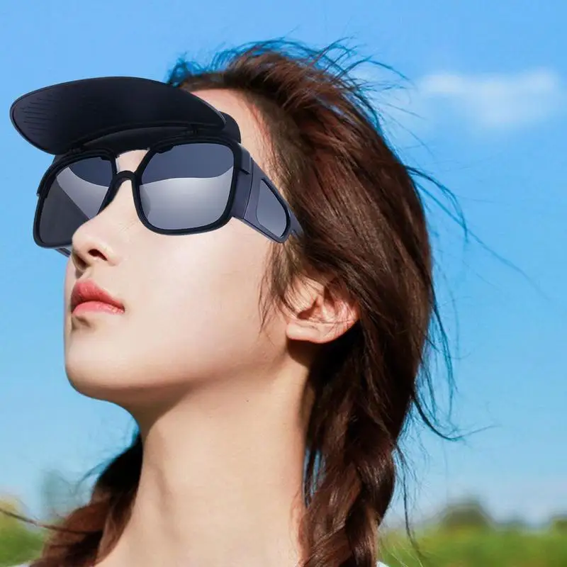 Солнцезащитные очки Велосипедные солнцезащитные очки для защиты от солнца Забавные Водонепроницаемые Велосипедные очки Съемный солнцезащитный козырек для рыбалки пеших прогулок2