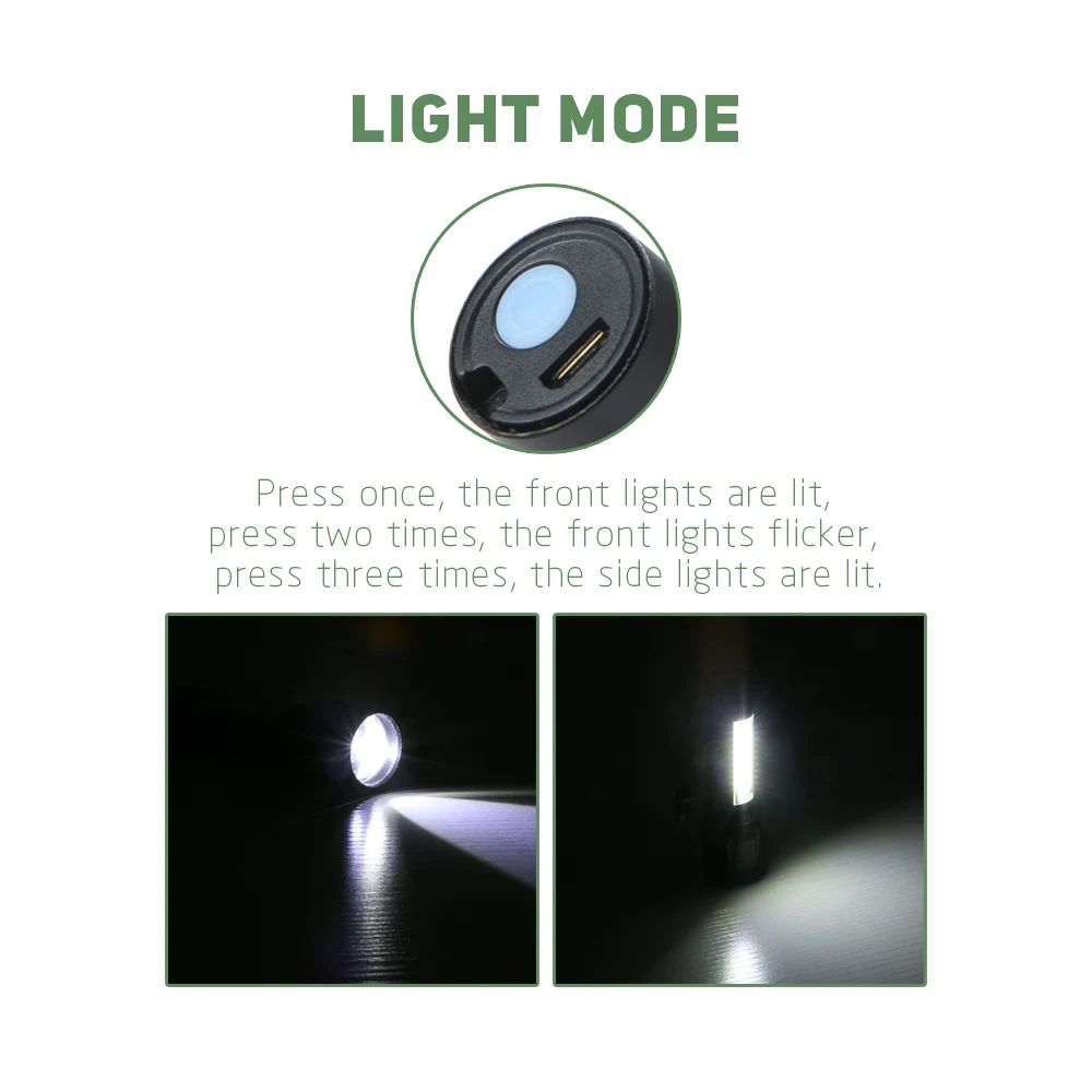 Супер яркий светодиодный фонарик COB с подсветкой USB 2000LM, масштабируемый рабочий фонарь Cob, перезаряжаемый фонарик Lanterna2