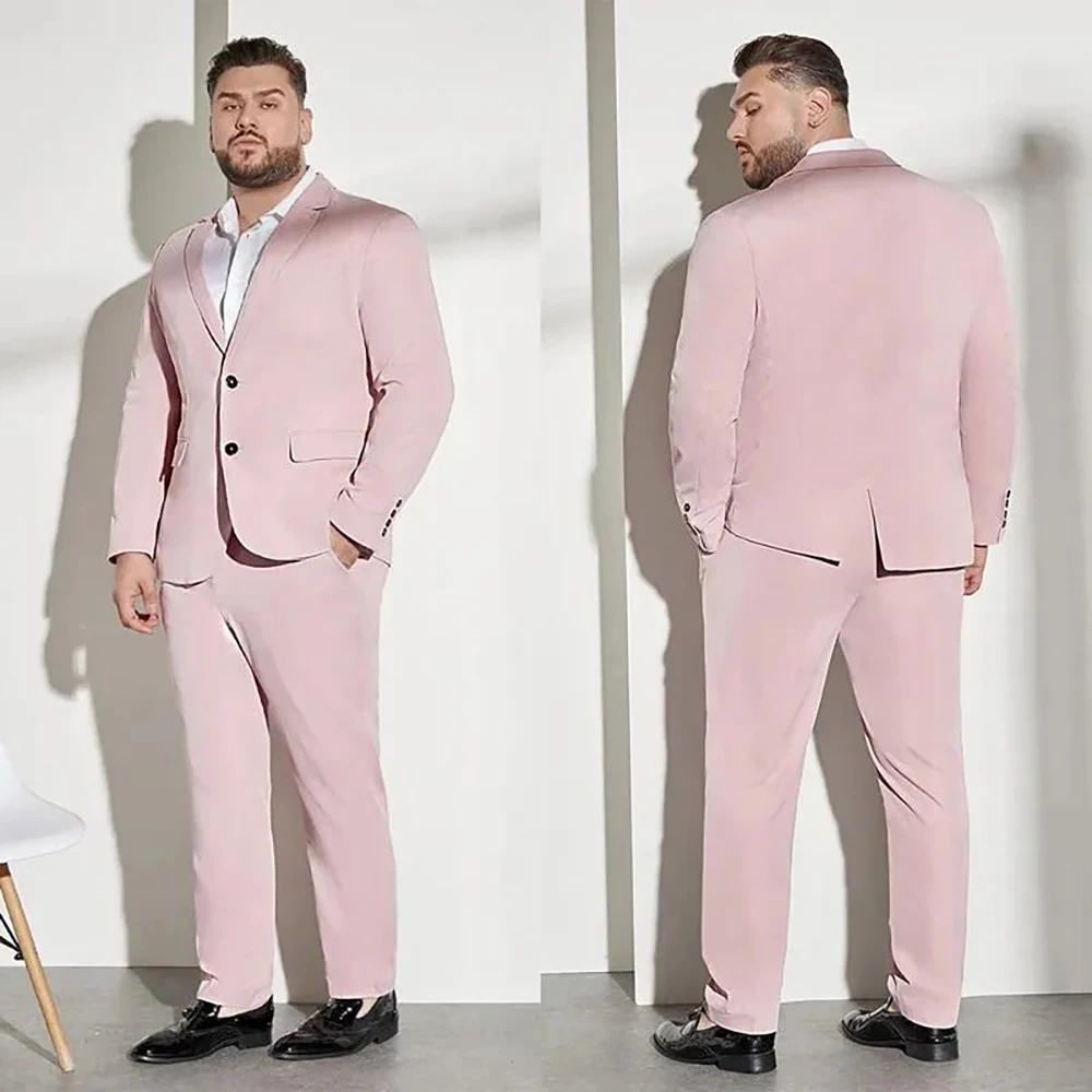 Сшитые на заказ женихи, приталенные Розовые мужские костюмы с вырезами для жениха, лучший свадебный мужской костюм Homme (куртка + брюки)0