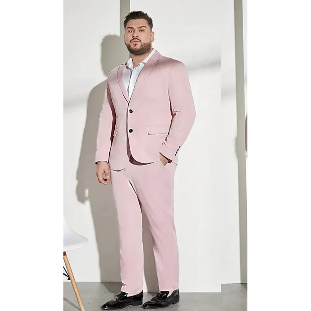 Сшитые на заказ женихи, приталенные Розовые мужские костюмы с вырезами для жениха, лучший свадебный мужской костюм Homme (куртка + брюки)1