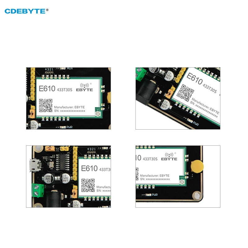 Тестовая плата Беспроводного модуля CDEBYTE E610-433TBH-01 Предварительно Припаянный Модуль E610-433T30S USB-интерфейс4