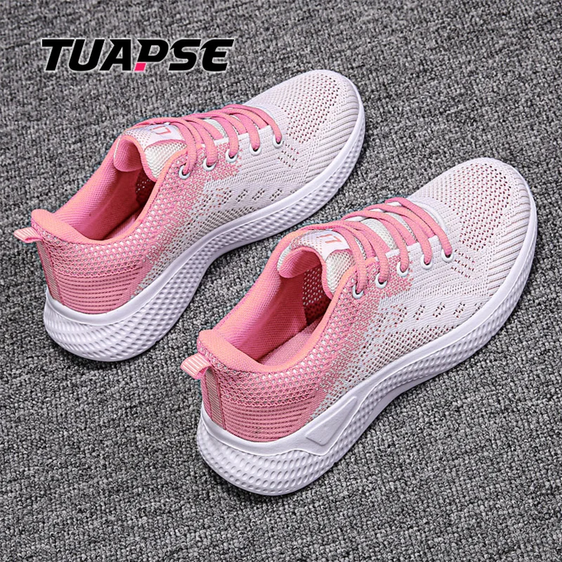 ТУАПСЕ Новый Типичный стиль Женских кроссовок для бега на открытом воздухе, кроссовки для бега трусцой, спортивная обувь из сетчатого материала на шнуровке, мягкая быстрая спортивная обувь1