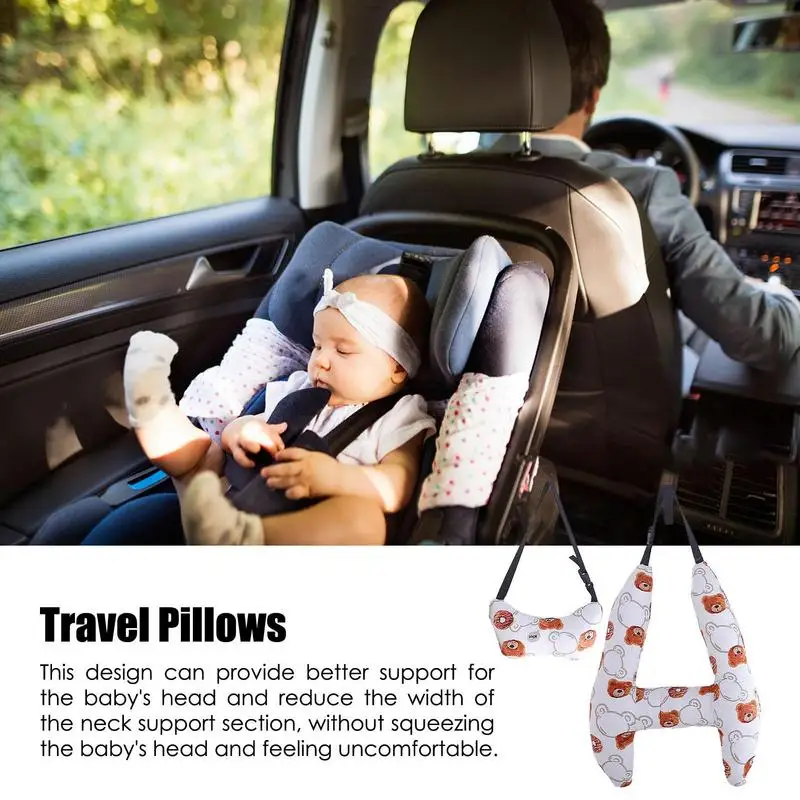 Удобная подушка для путешествий, поддерживающая шею, подушка для детей, универсальная безопасная подушка для путешествий H-образной формы, подушка для шеи2