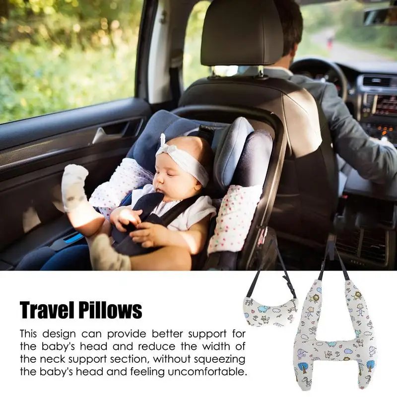 Удобная подушка для путешествий, поддерживающая шею, подушка для детей, универсальная безопасная подушка для путешествий H-образной формы, подушка для шеи3