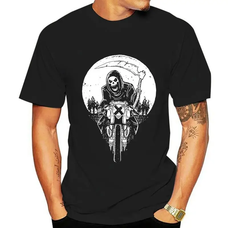 Футболка Grim Racer Мужская S-3Xl Байкерская Металлическая рок-готическая футболка Reaper Motorcycle Death 2Xl 10Xl0