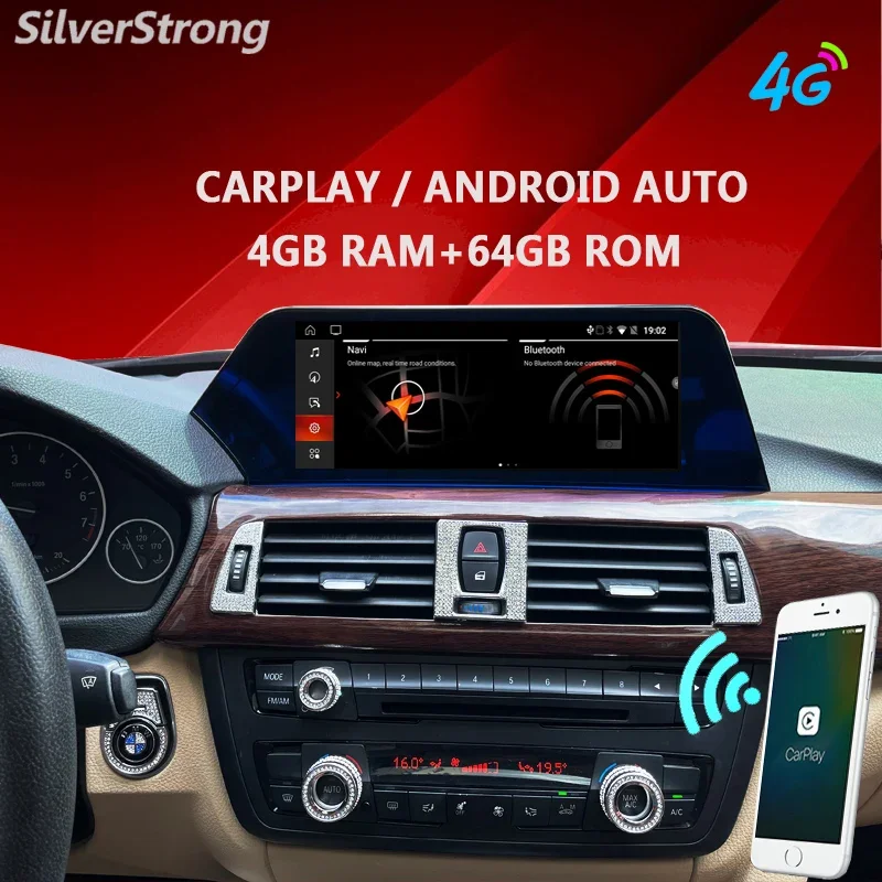 Экран лезвия Android Мультимедийное автомобильное радио для BMW F30 3 серии 320 325 330 F31/F32/F36 CarPlay Android Auto 4G RHD головное устройство0