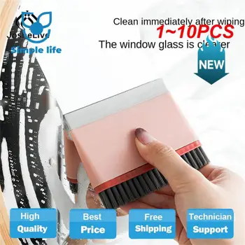 1 ~ 10ШТ Инструмент для очистки пазов 2в1 Зеркальный Стеклоочиститель Ткань для чистки пазов окон Щетка для чистки окон Щетка для очистки щелей окон