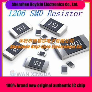 100шт SMD 1206 1% Высокоточный Резистор 1R 2R 3R 4R 5.6R 10R 20R 30R 40R 56R 68R 82R 0.1R 100R 220R 470R 1K 10K 20K 33K 82K